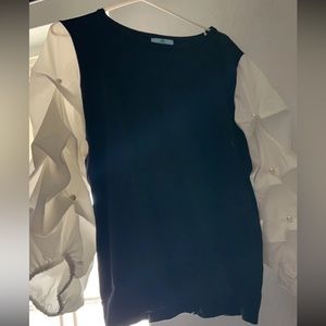 Pearl ruffle blouse